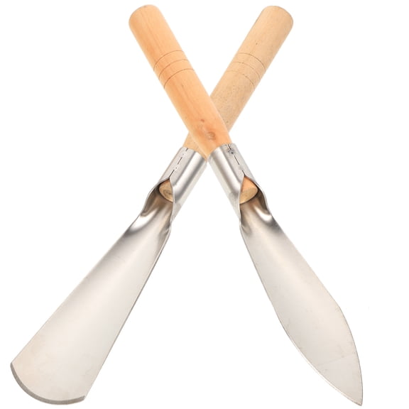 Garden Hand Trowel with Stainless Steel Blade and Wood Handle for Planting Flowers in Garden Yard Assorted Color