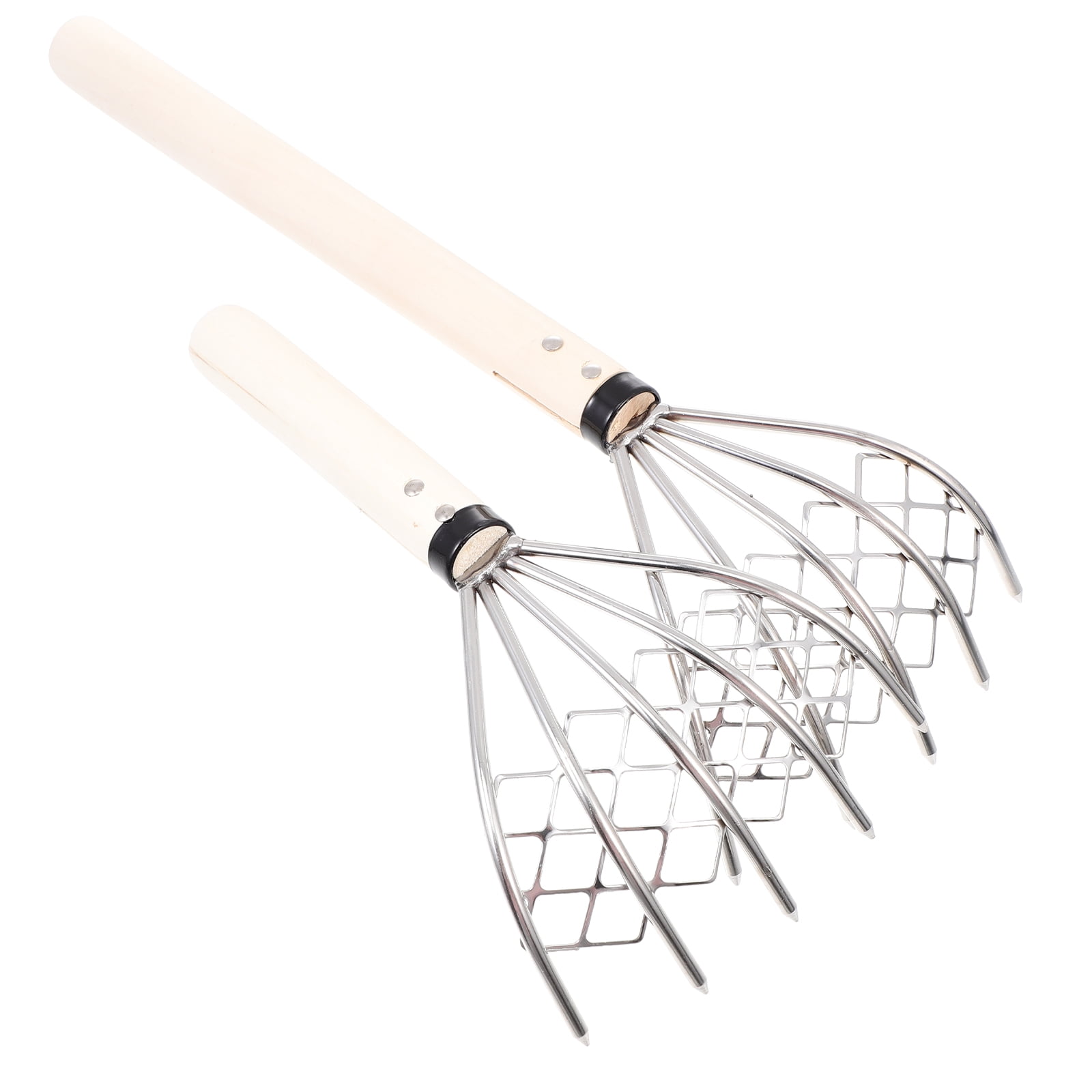 2pcs Gardening Hand Rake Leaf Rake Hand Tool Small Hand Rake for
