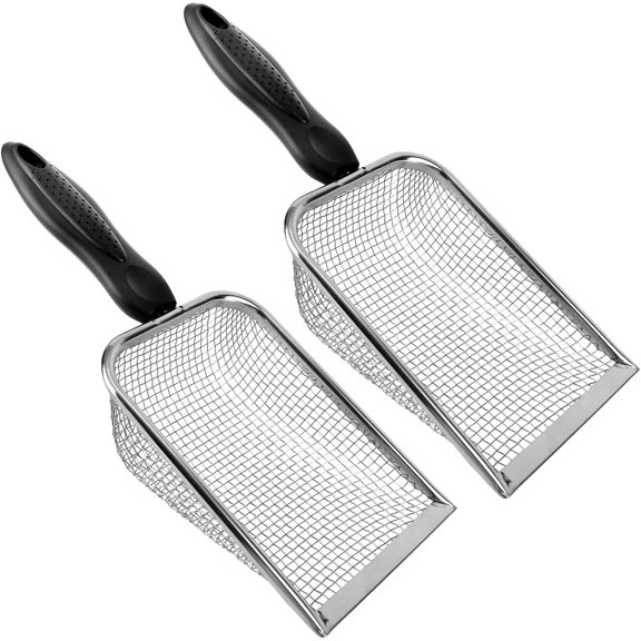 2pcs Gardening Sifter, Sand Compost Sifter with Handle Garden Sifters Compost Sifter Screen Garden Sieve Sifter Potting Scoop for Sand Rocks Dirt Compost