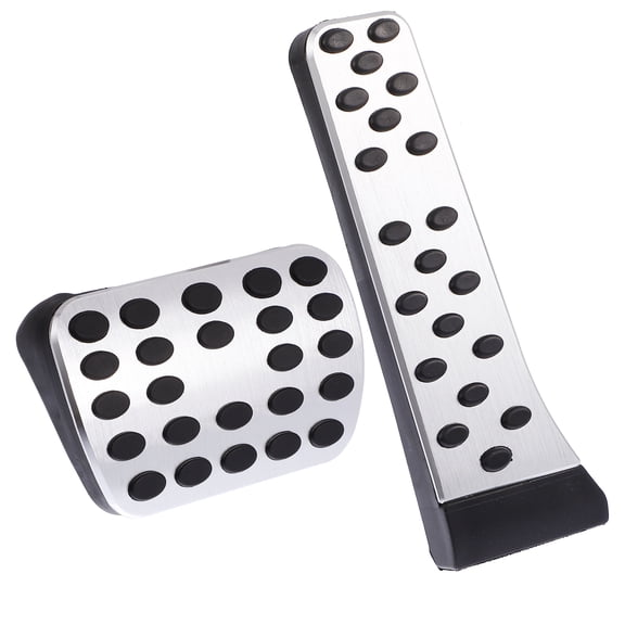 2pcs Gas Accelerator Pedal Covers Brake Foot Pedal Pads for Mercedes-Benz C E S GLC GLE GLS CLS Class W205 Silver Tone