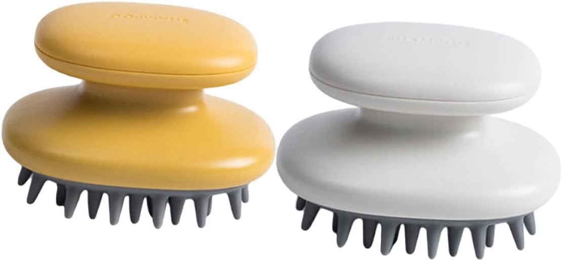 2pcs Gel Massage Comb Scalp Massage Brush Hair Scrubber Scalp Massager