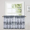 thumbnail image 1 of 2pcs Geometric Printing 100% Polyester Kitchen Tiers Rod Pocket Small Window Curtains Set for Bedroom/Living Room, 1 of 6