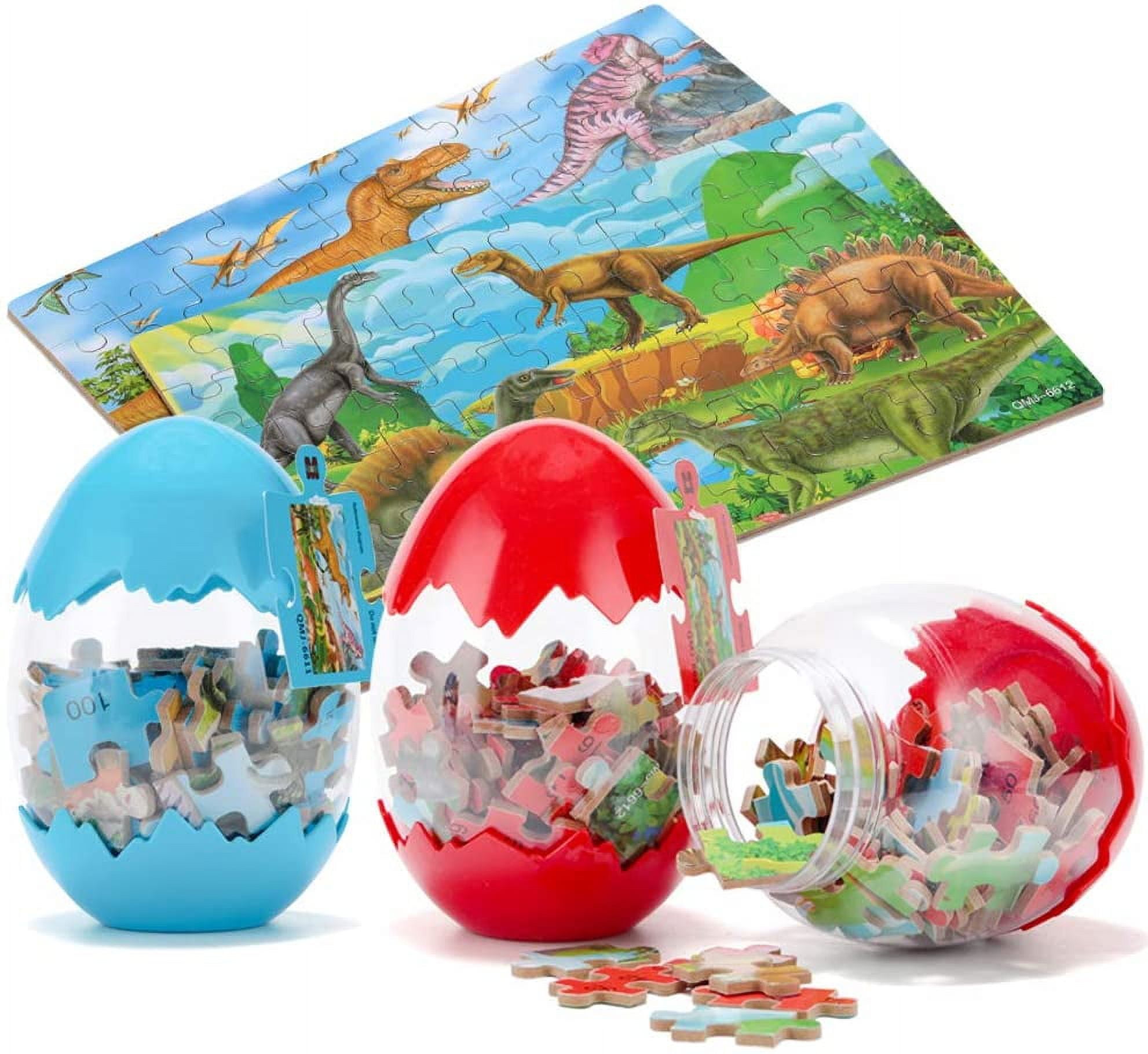 2pcs Giant Dinosaur Puzzle Egg, Dinosaur Puzzles for Kids Ages 3,4 - Main Image