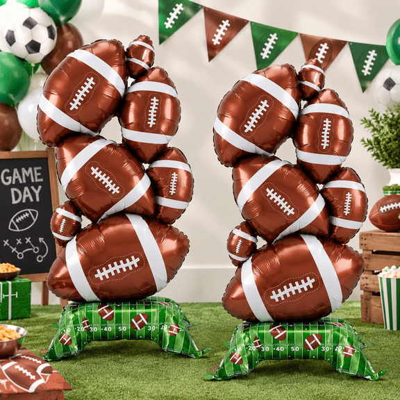 2pcs Giant Self Standing Football Balloons 59in Football Party Decorations Self Standing Football Balloons