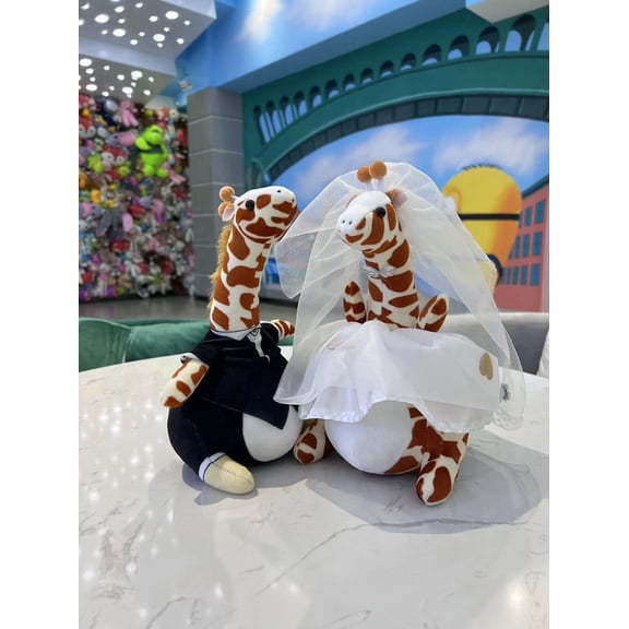 2pcs Giraffe Doll Pillow Plush Stuffed Cute Toy Pillow, Room DecorChristmas Birthday Gifts Stuffed Decor9.85 inch