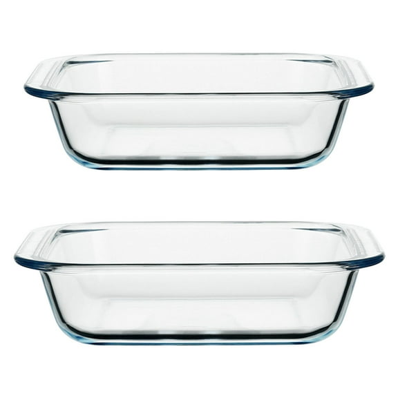 UPGRATOR Baking Pans Glass 2Pcs 7.7X6.6X1.9In