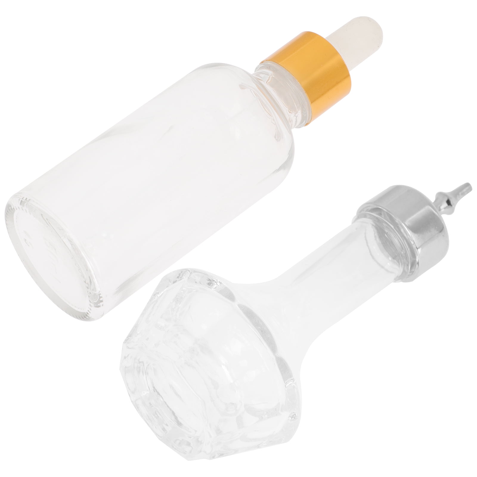 Qiysamall 2pcs Glass Bitter Bottles Bitter Dispenser Bottles Dropper