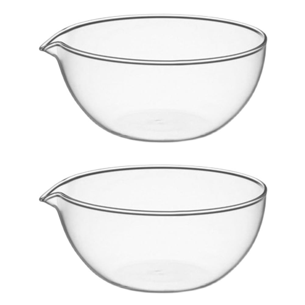 2pcs Glass Bowl Fruit Salad Bowl Dessert Container Glass Tableware