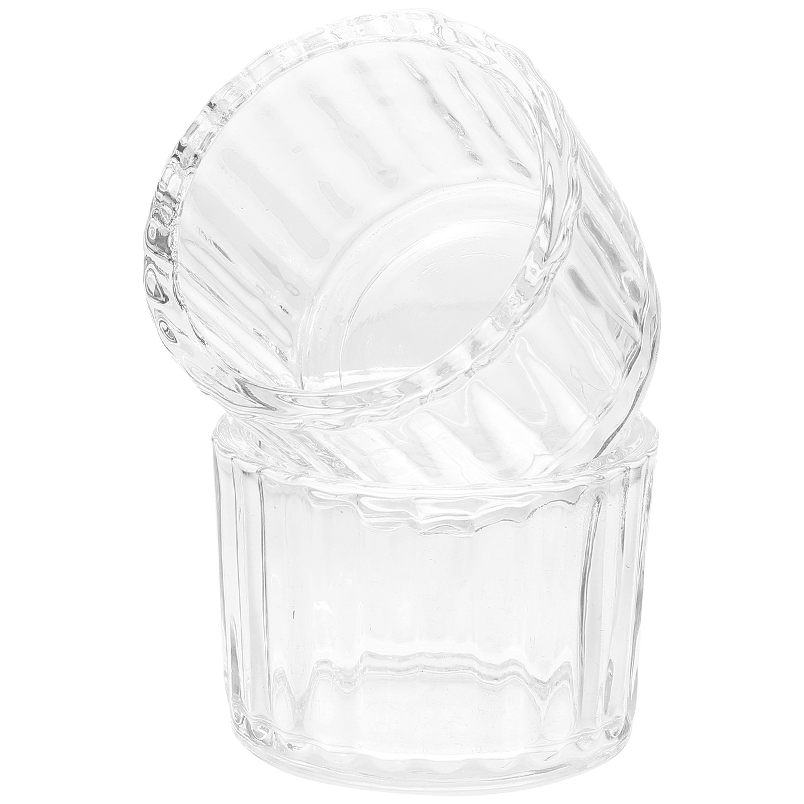 2pcs Glass Candle Holders Clear Candleholder Cup Windproof Glass Candle