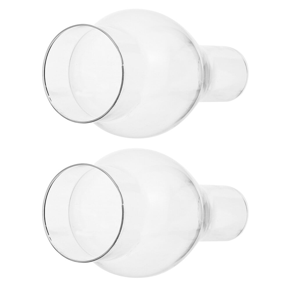 2pcs Glass Chimney Lamp Shade Chimney Transparent Glass Shade Hand