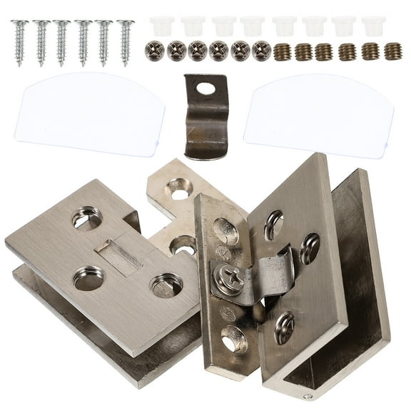 2pcs Glass Door Clip Hinge Glass Door Clamp Hinge Display Cabinet Hinge Parts