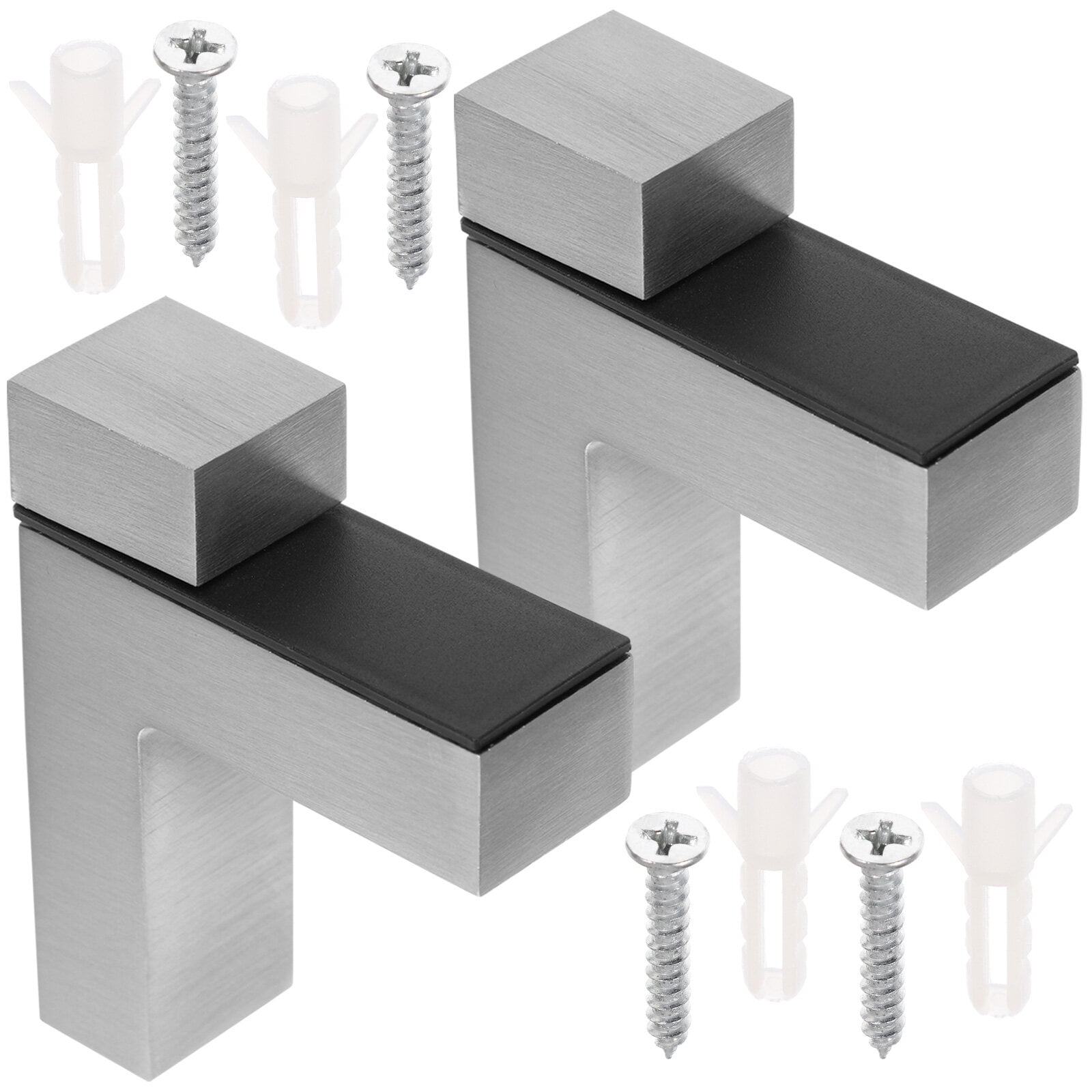 2pcs Glass Shelf Brackets Adjustable Glass Shelf Mounting Brackets Wall