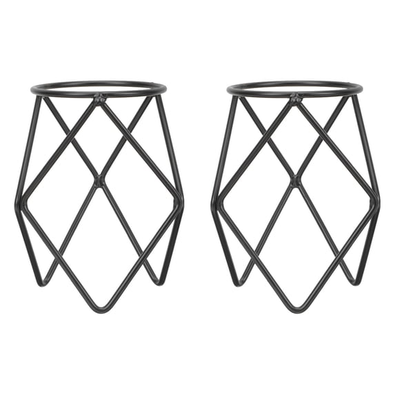 2pcs Glass Vase Storage Rack Metal Egg Stand Glass Bowl Stand Globe Iron Stand