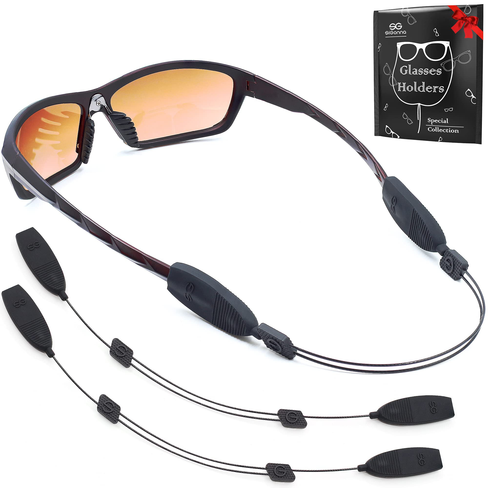 Glasses Strap Holder Eyeglass Strap Adjustable Eye Glasses Holders Around  Neck Head Sunglasses Strap for Men Women 2 Pcs -  Sweden