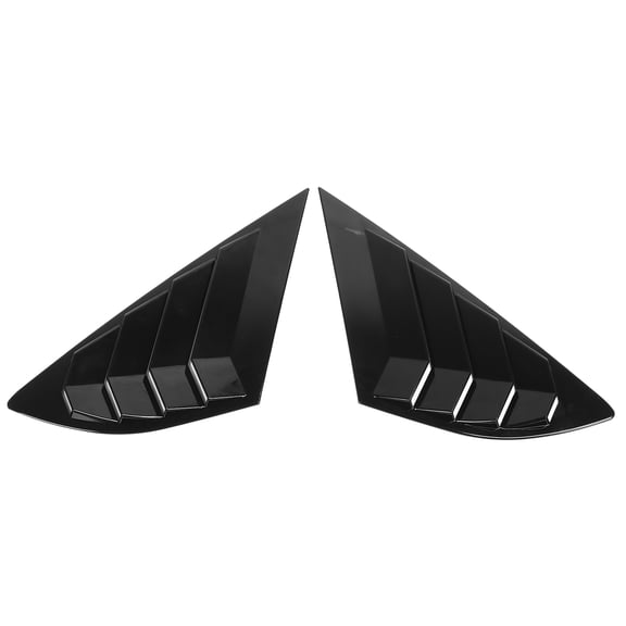 2pcs Gloss Black Rear Side Window Louver ABS Air Vent Scoop Shades Cover Replacement for Fusion Mondeo 20132018
