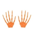 thumbnail image 1 of 2pcs Glow-in-the-Dark Skeleton Hands, Plastic Halloween Realistic Life Sized Skeleton Hand Decoration Skull Bone for Halloween Party Haunted House Decoration Cosplay Props, 1 of 6