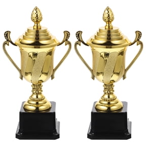 2pcs Portable Plastic Award Trophies for Competition Winners, Delicate Design, Perfect Prize or Recognition