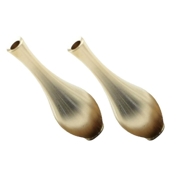 FUEENIRVA 2Pcs Compact Brass Flower Vase Golden Finish Elegant Home Ornament