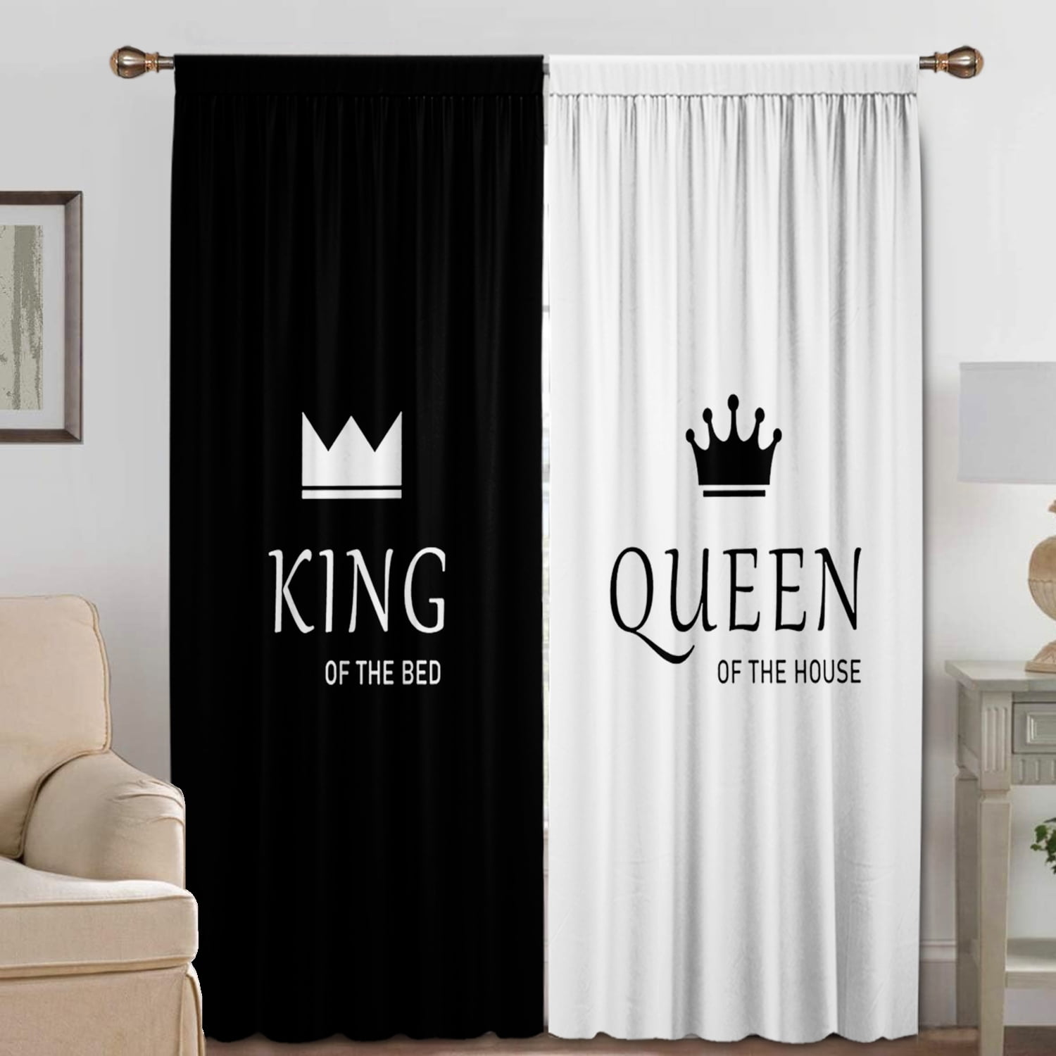 2pcs Golden Peacock Curtain Study Room Kitchen Living Room Dorm Rod