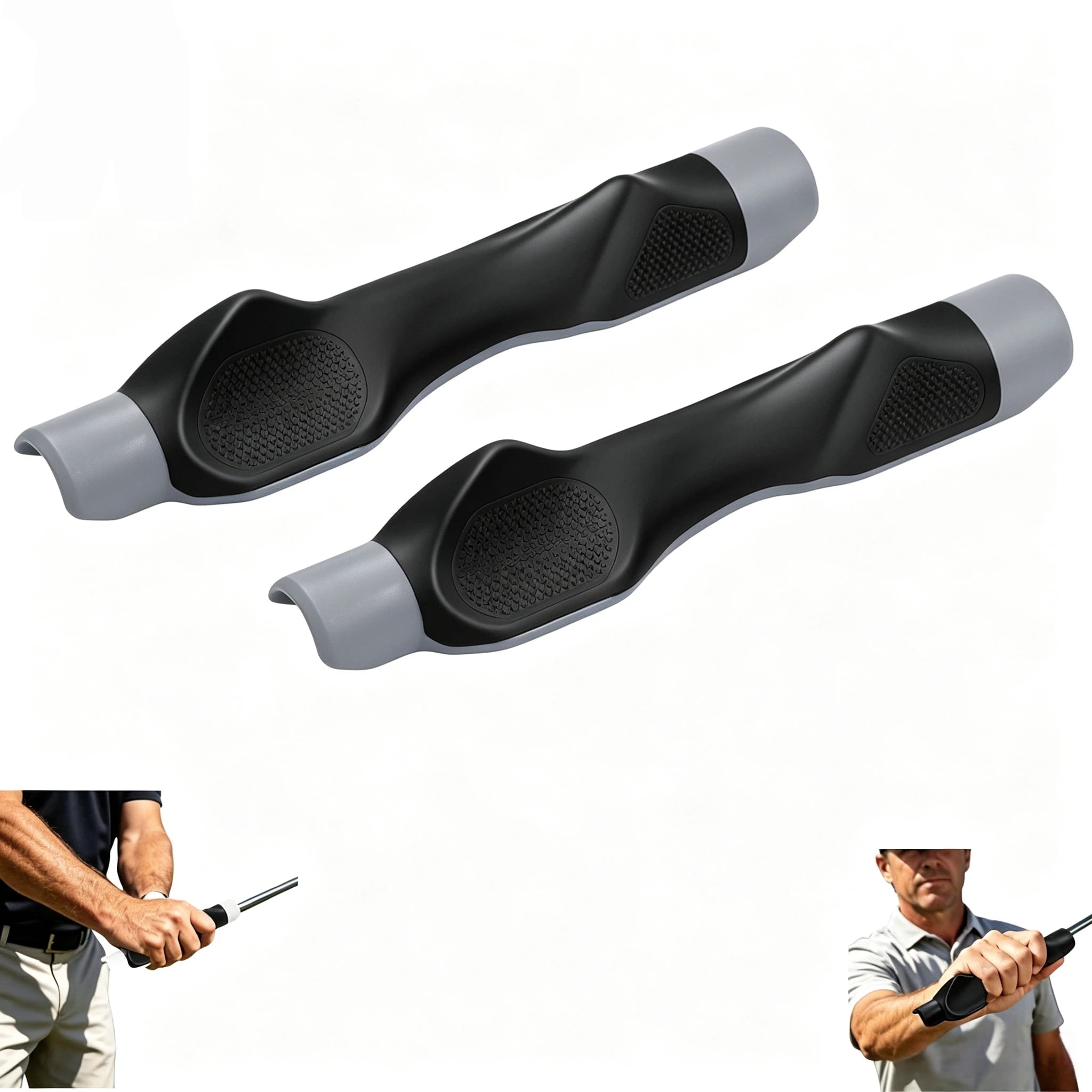 Game Swing 2pcs Golf Grip Trainer - Left-Handed Portable Grip Fix for Strength & Accuracy - Swing Aid for Outdoors & All Skill Levels