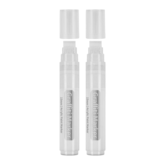 2pcs Graffiti Marker 15mm Wide Tip Large Acrylic Pens for Drawing Crafting Writing and Drawing