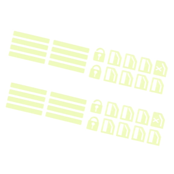 2pcs Green Car Control Switch Fluorescent Sticker for Window Door Handle Button Switch Panel Night Safety Accessories