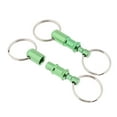 thumbnail image 1 of 2pcs Green Detachable Pull Apart Quick Release Keychain Dual Key Rings, 1 of 4