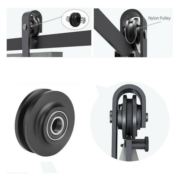 2pcs Grinding Spraying Barn Door Wheel Closet Hardware Kit Roller Cabinet Pulley Roller Window Home Improvement Wheel ,Easy to Install