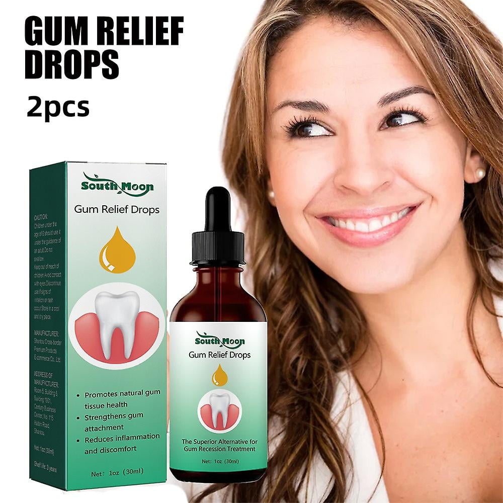 2pcs Gum Regrowth Drops, Natural Gum Restore Liquid Mouthwash, Gum
