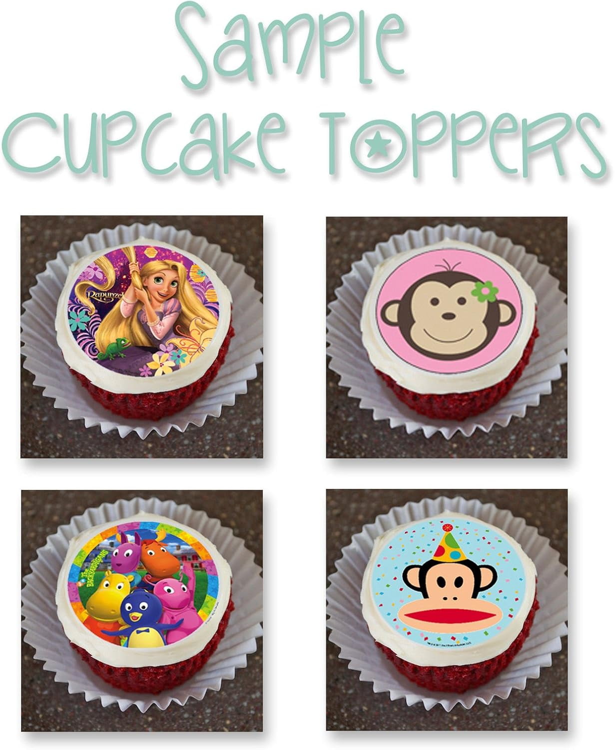 2pcs Gymnastics Edible Cupcake Toppers Decoration