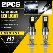 2pcs H1 Led Headlight Bulbs Conversion Kit High Low Beam Super Bright 6500k 14000lm White Ip68 Waterproof