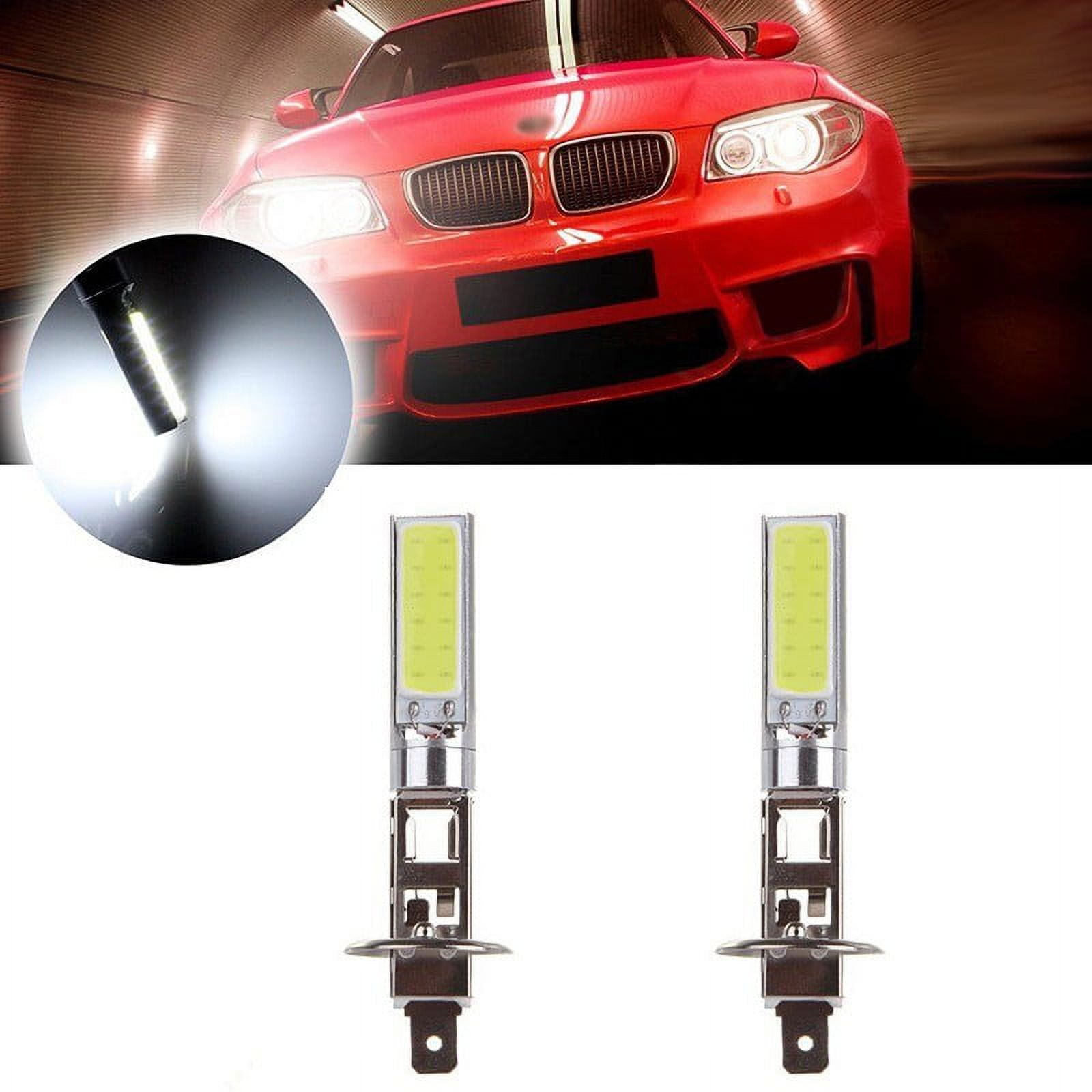 2pcs H1 White 12V Car LED Headlights High/Low Beam Light Bulbs