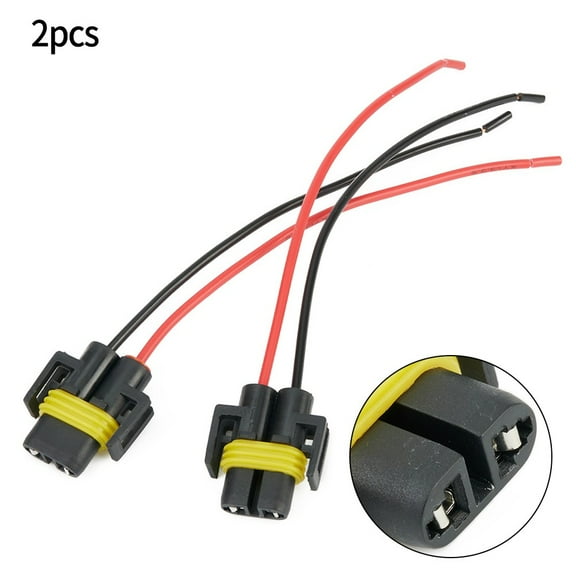 2pcs H11 H8 Female Connector Adapter Wiring Harness Socket Plug Fog Light