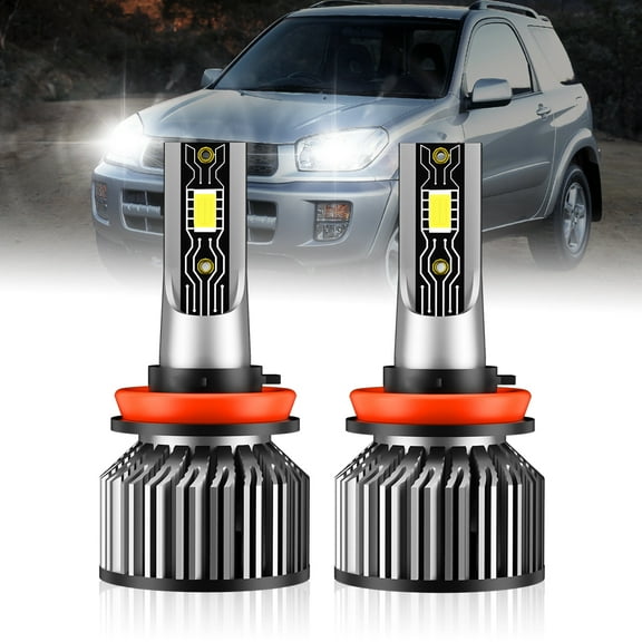 2pcs H11 LED Bulbs For Toyota Prius V 2012-2018 H11 LED Headlight Bulbs, H8 H9 H11 LED Low Beam Replace 12000 Lumens 6000K White