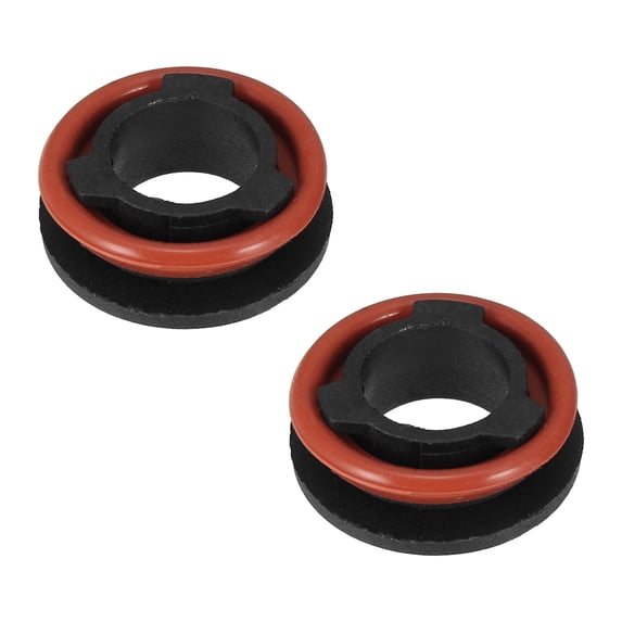 Unique Bargains 2pcs H11 LED Headlight Adapter Base Bulb Sockets Retainer Holder Universal for Car Auto Black