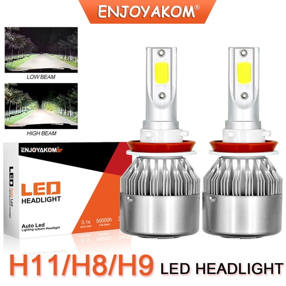 2pcs H11 Low Beam LED Headlight Bulb Kit For Toyota Camry 2007-2017