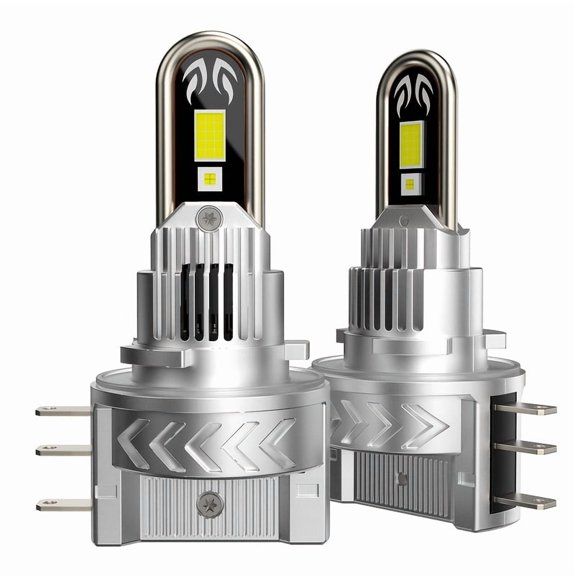 2pcs H15 LED Headlight Bulbs with Decoder, 1:1 Daytime Running Lights, High Power 7-Side Design for Mercedes-Benz