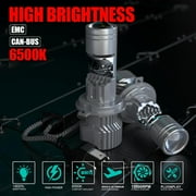 2pcs H4-9003-HB2-D106 85000LM 300W Headlight Projector Lens, LED Projection Bulb, Suitable for Cars And Motorcycles, 6500K,High and low beams, Suitable for 12V/24V, Battery-free, Plug-and-play Bulbs.