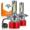 thumbnail image 1 of 2pcs H4 LED 200W 30000LM Car Headlight Set Hi/Lo Beam Auto Bulbs 6500K, 1 of 14