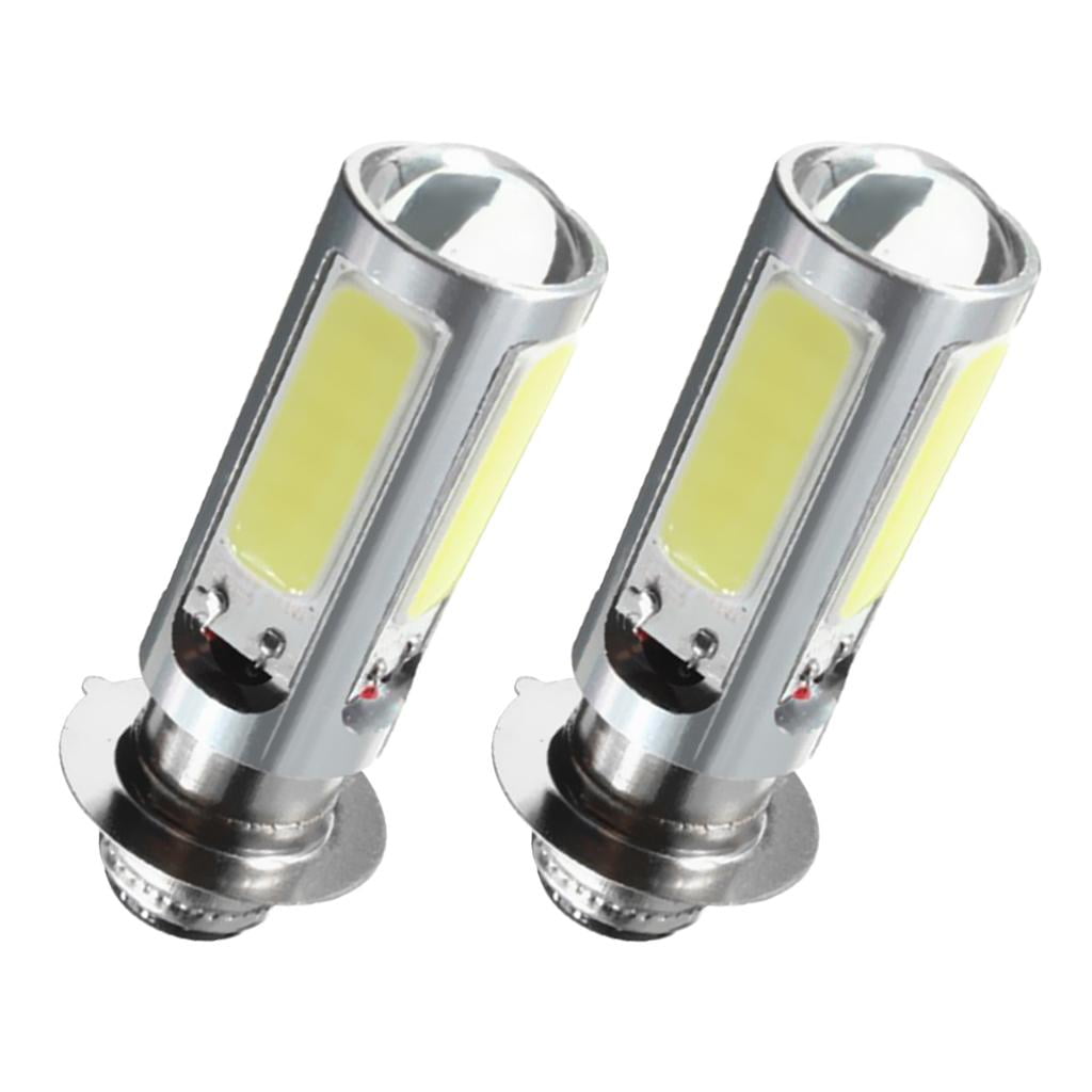 2pcs H6M PX15d Motorcycle ATV Headlight Fog Light Bulbs 6000K -White