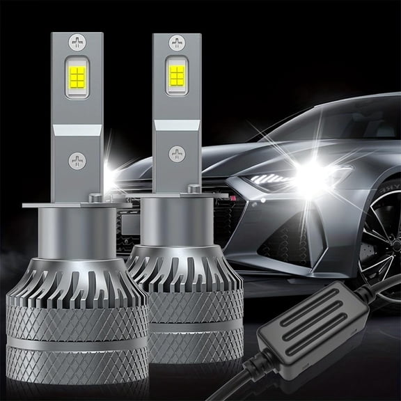 2pcs H7 H11 H4 LED Headlights Plug And Play 100000 LM 120W Canbus H1, 9003, HB2, H18, H8, H9, H16, 9005, HB3, 9006, HB4, 9012, HIR2-D027, 6500K Automobiles Lights Bulbs, Plug-and-Play, led head lig