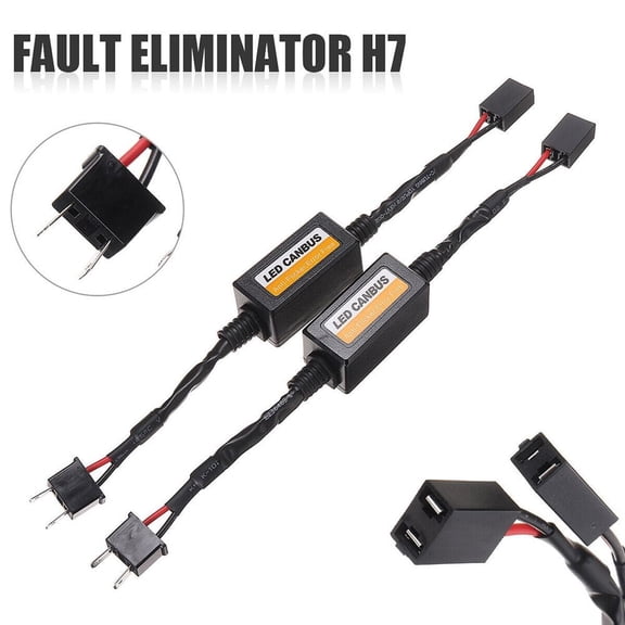 2pcs H7 Headlight LED Canbus Der Canceller Error Free Resistor Anti Flicker