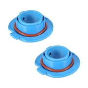 Unique Bargains 2pcs H7 LED Headlight Adapter Base Bulb Sockets Retainer Holder Universal for Car Auto Blue