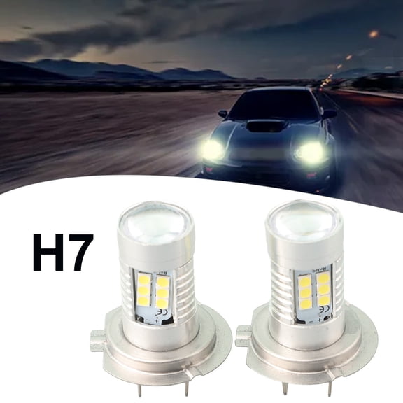2pcs H7 LED Headlight Bulb Kit Interior Light T10 6000K SMD LED Headlight Car Fog Light High And Low Beam Super Bright Car Parts