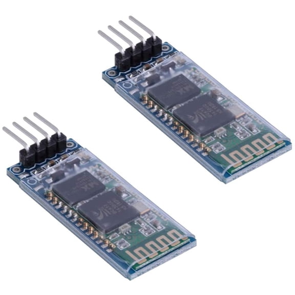 2pcs HC-06 RS232 4 Pin Wireless Bluetooth Serial RF Transceiver Module Bi-Directional Serial Channel Slave Mode for Arduino