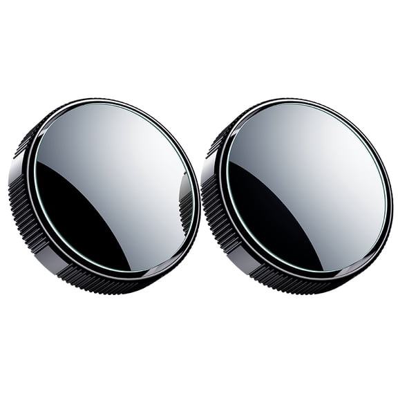 2pcs HD Car Rearview Mirror with 360 Degree Wide Angle, Adjustable Round Convex Mirror with Screw and Suction