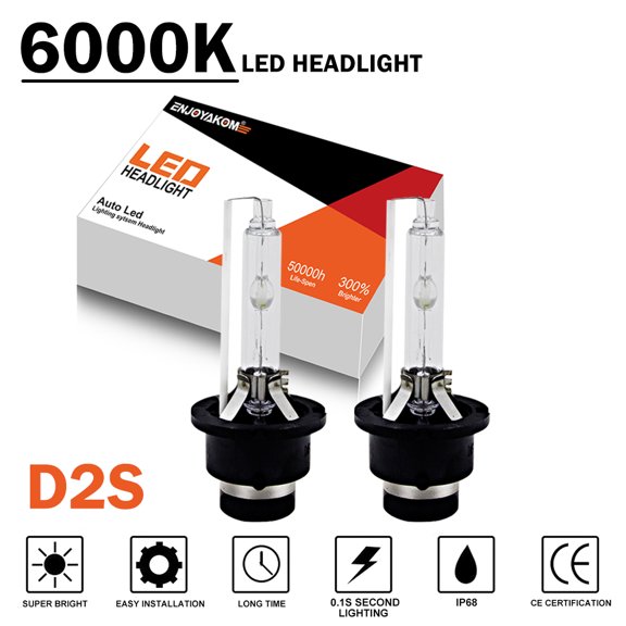 2pcs HID White Headlight Bulbs Replace D2S Conversion Kit For Acura RL 1999-2014
