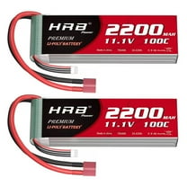 2pcs HRB 3S 11.1V 2200mAh Deans LiPo Battery for RC Car Truck Racing Boat FPV Drone Plane