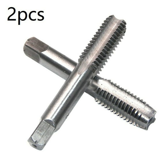 2pcs HSS Screw Tap Drill Bit Set Straight Flute Plug Tap Hand Tools
