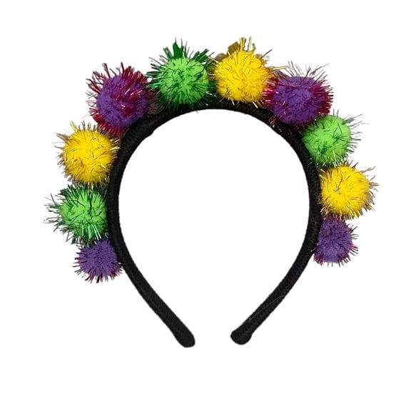 2pcs Hair Accessories European and American Carnival Festival Party Decoration Headband Plush Ball Headband Graduation Season Hair Accessories for Women
